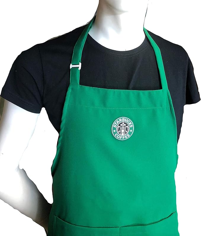 Ultimate Aprons Beautiful Green Apron Center Pocket Embroidered Logo Patch (Kids Medium (8-12))