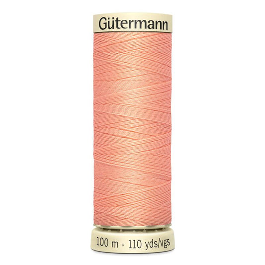 Gutermann Natural Cotton Thread 110yd Peach Pink