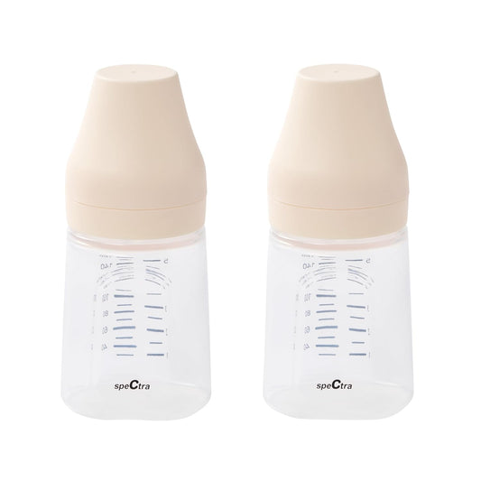 Spectra – Wide Neck Baby Bottles – Compatible with Spectra Breast Milk Pump Flanges (Pack of 2)