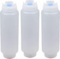 Squeeze Bottle Refillable 16 oz Blue Tip (Blue) 3 pack