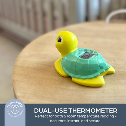 Dreambaby Baby Bath & Room Thermometer – Floating Turtle Toy for Water Temperature Monitoring – Turtle Temperature Monitoring for Newborns, Infants, and Toddlers with Fahrenheit Display